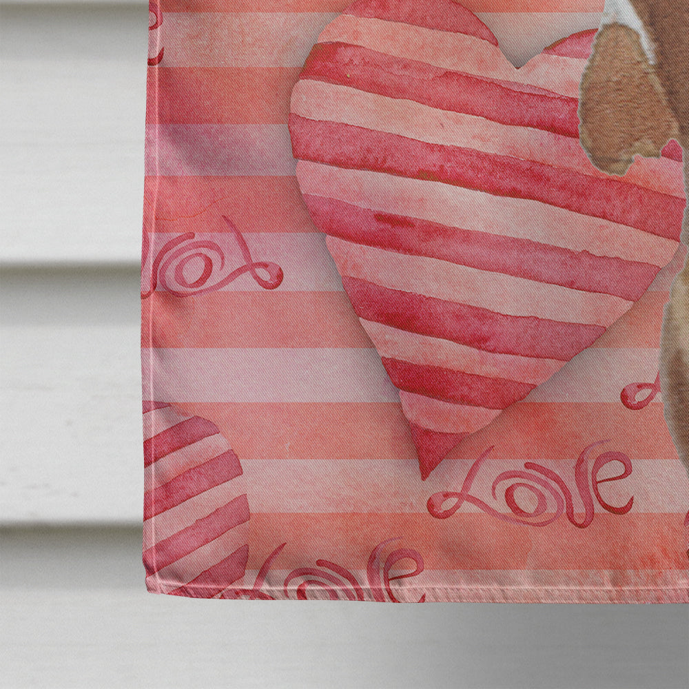 Red Tan Dachshund Love Flag Canvas House Size BB9476CHF