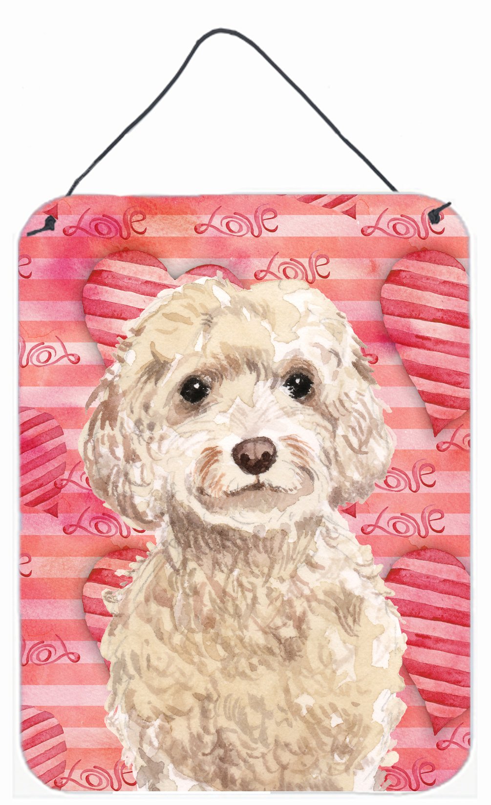 Champagne Cockapoo Love Wall or Door Hanging Prints BB9480DS1216 by Caroline&#39;s Treasures