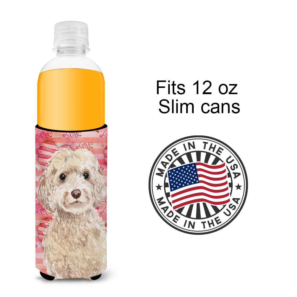 Champagne Cockapoo Love Michelob Ultra Hugger pour canettes fines BB9480MUK