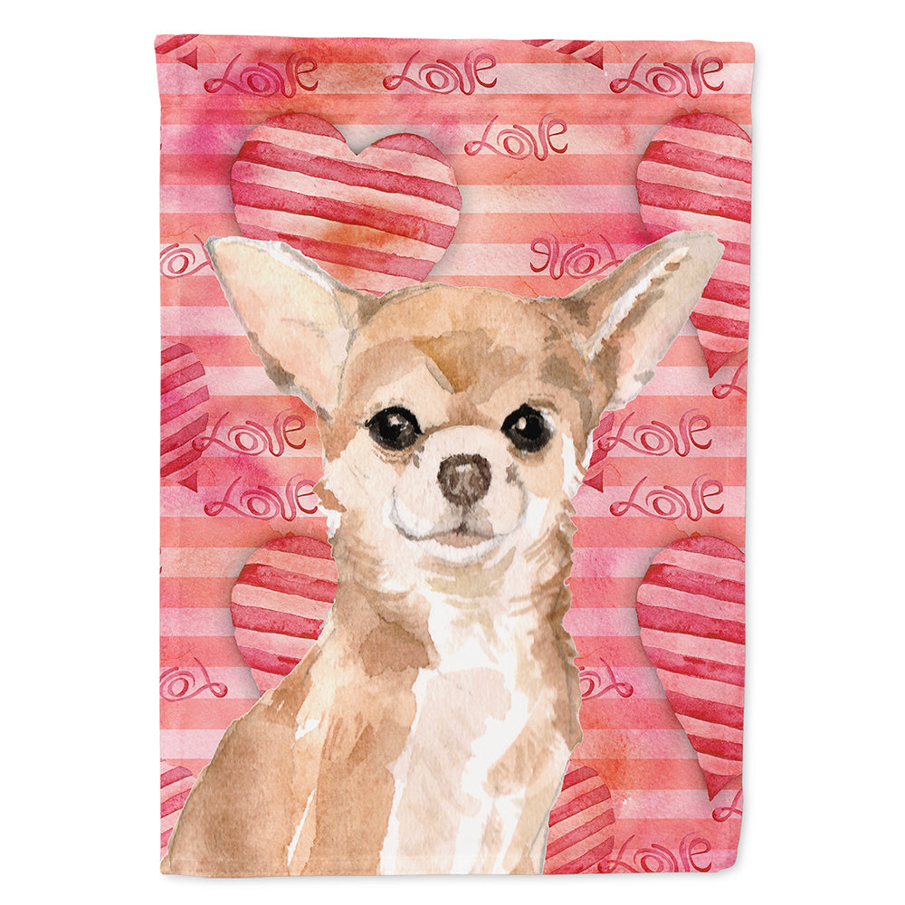 Chihuahua Love Flag Canvas House Size BB9481CHF  the-store.com.