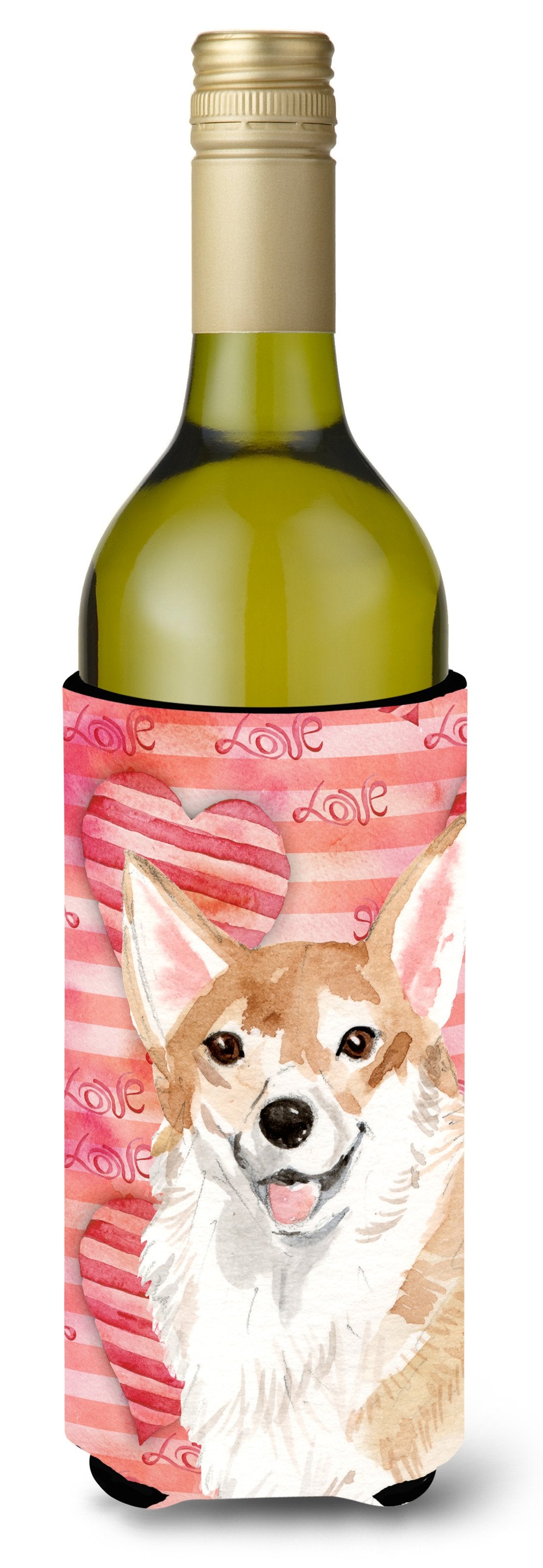 Corgi Love Wine Bottle Beverge Insulator Hugger BB9484LITERK by Caroline&#39;s Treasures