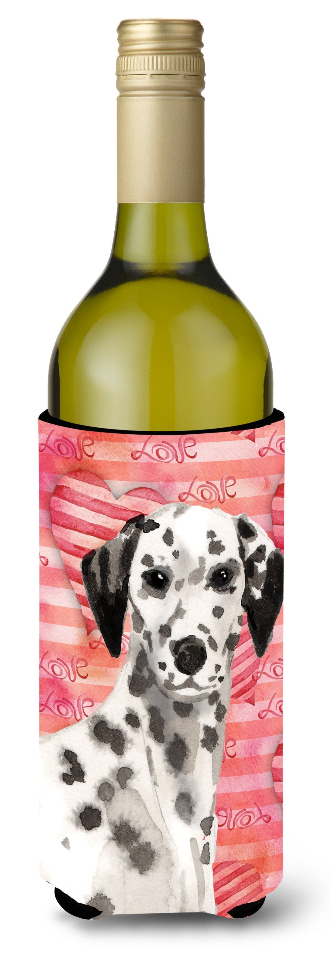 Dalmatian Love Wine Bottle Beverge Insulator Hugger BB9485LITERK by Caroline&#39;s Treasures