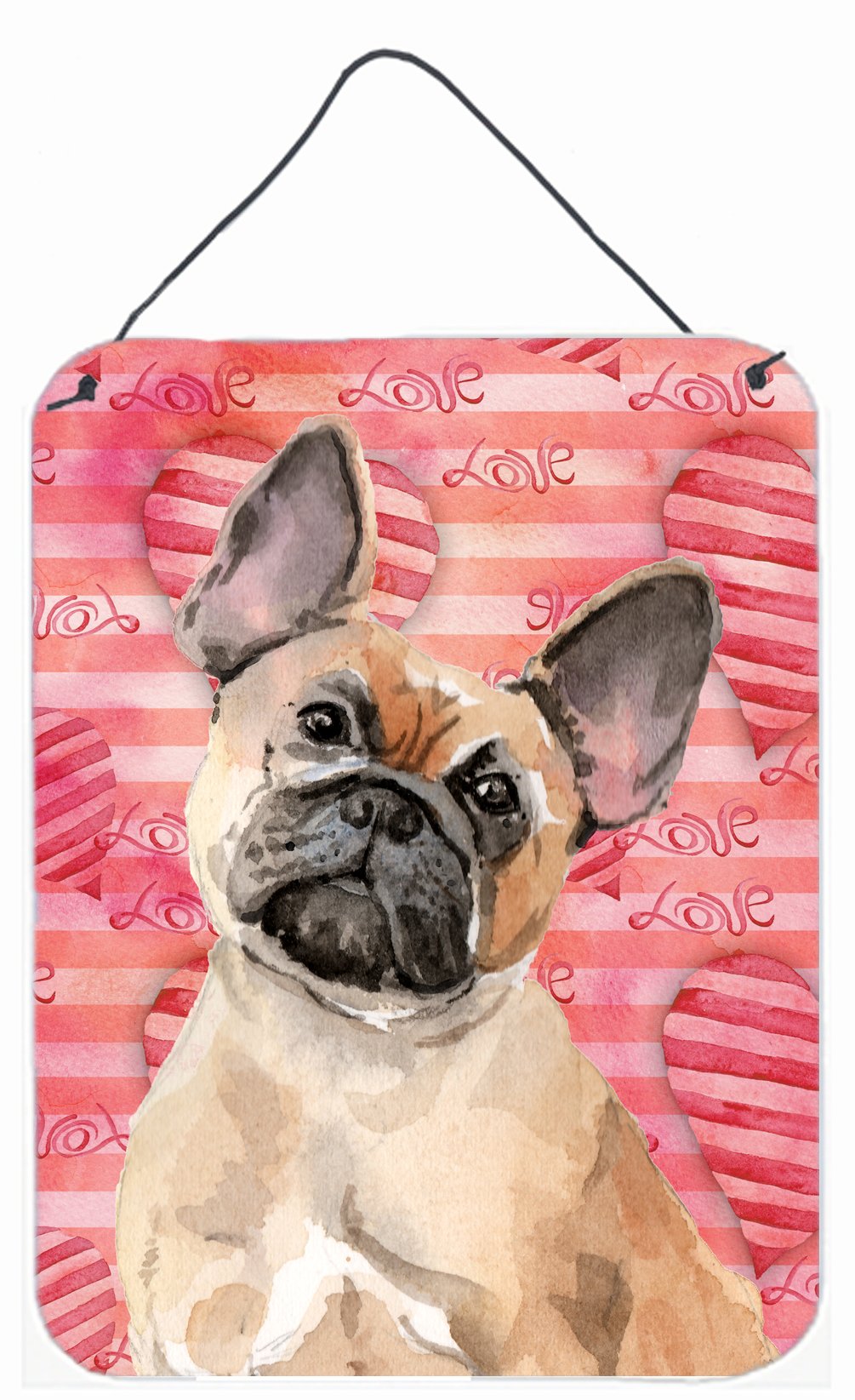 Fawn French Bulldog Love Wall or Door Hanging Prints BB9487DS1216 by Caroline&#39;s Treasures