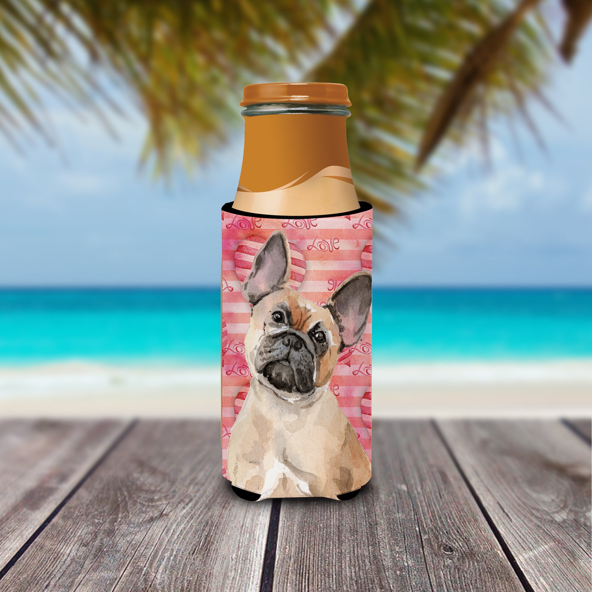 Fawn French Bulldog Love  Ultra Hugger for slim cans BB9487MUK