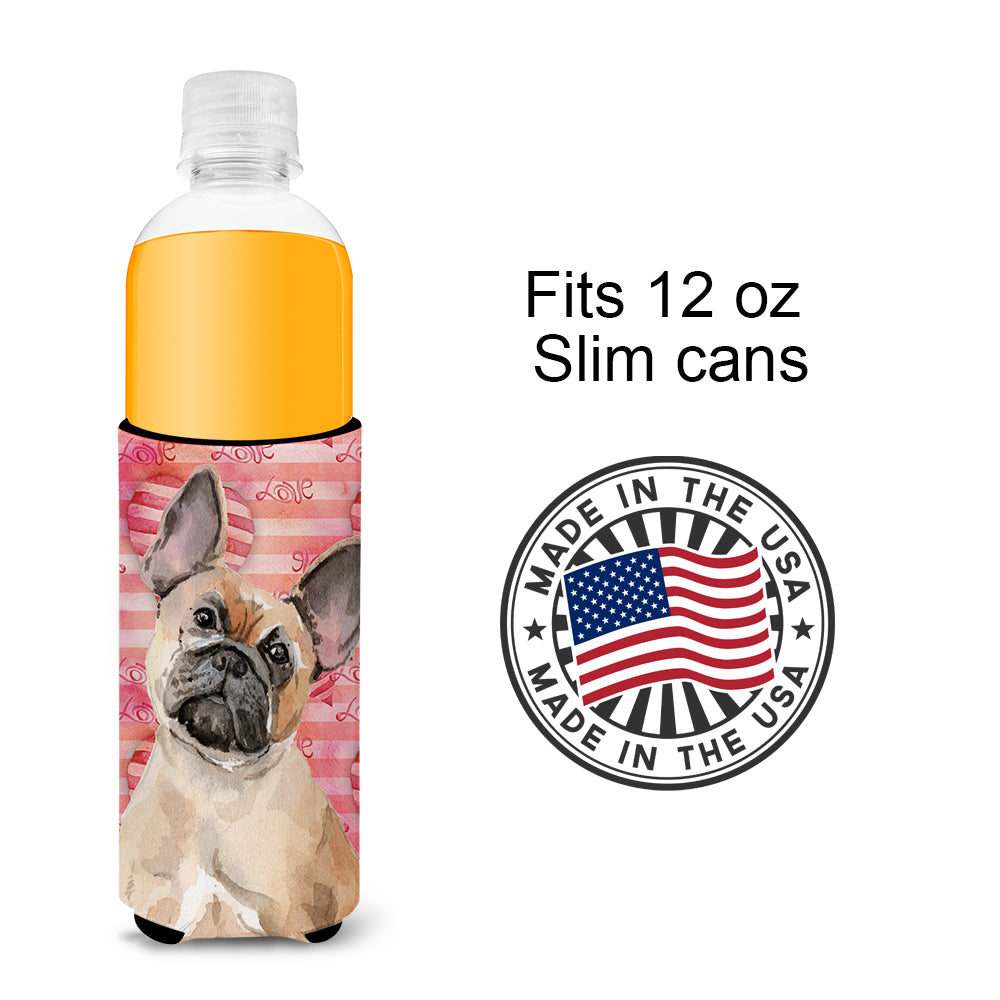 Fawn French Bulldog Love  Ultra Hugger for slim cans BB9487MUK  the-store.com.