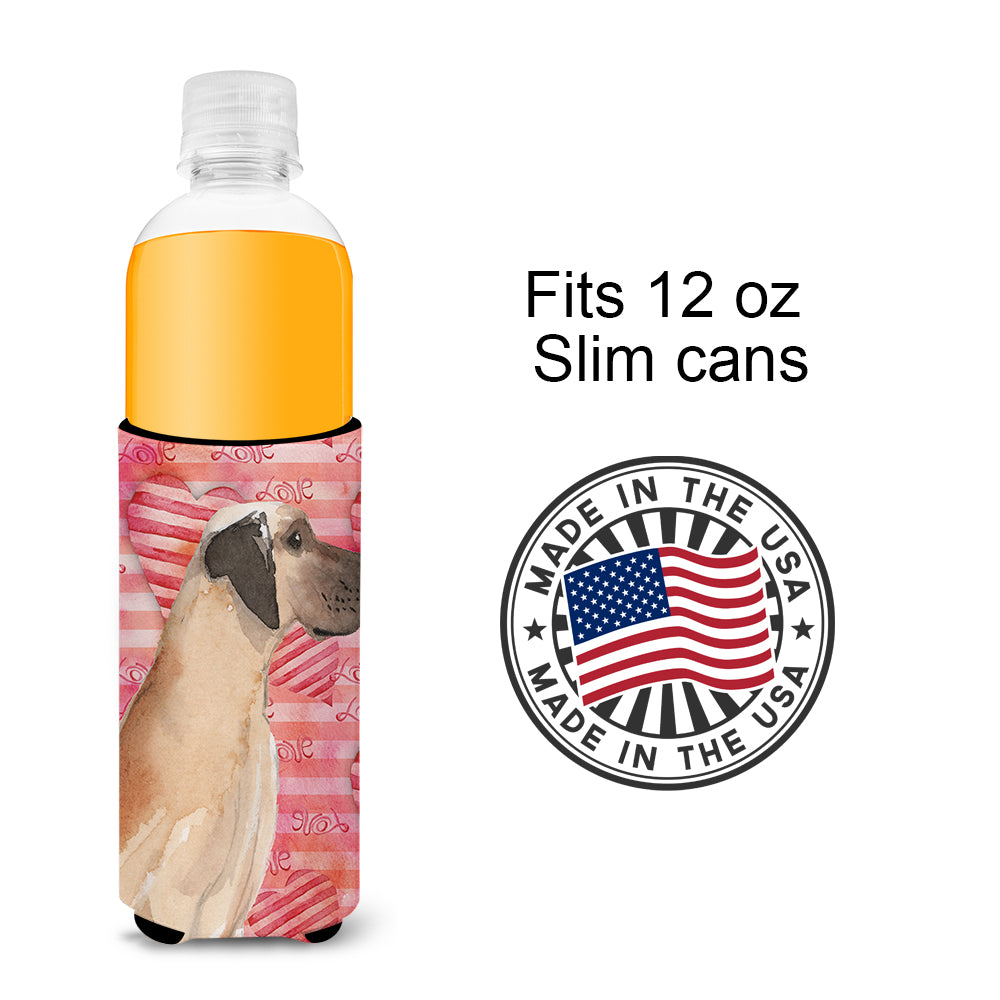 Fawn Natural Great Dane Love  Ultra Hugger for slim cans BB9489MUK  the-store.com.