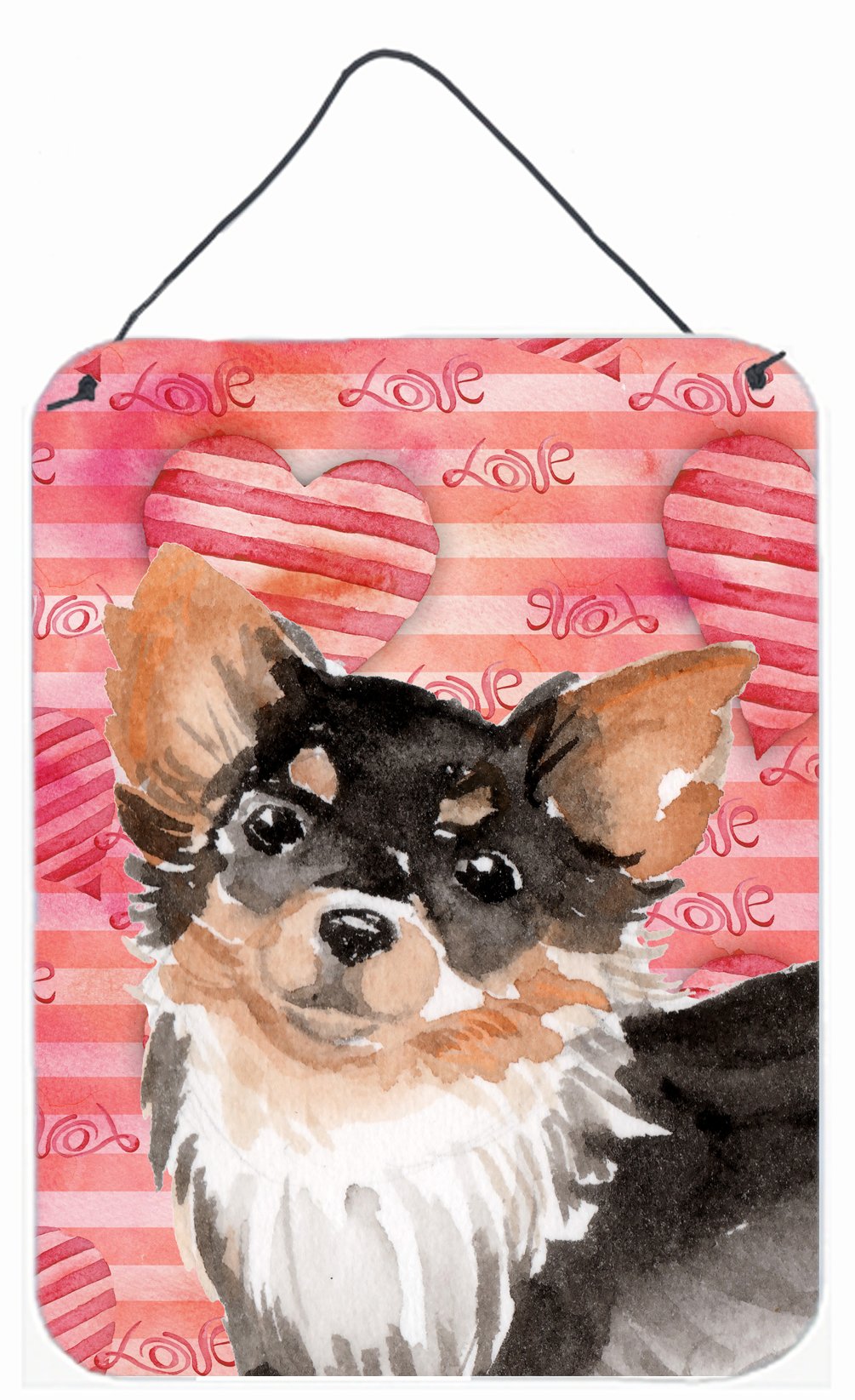 Long Haired Chihuahua Love Wall or Door Hanging Prints BB9494DS1216 by Caroline's Treasures