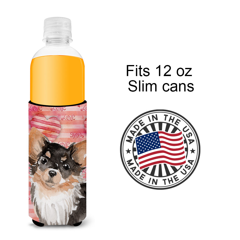 Long Haired Chihuahua Love  Ultra Hugger for slim cans BB9494MUK