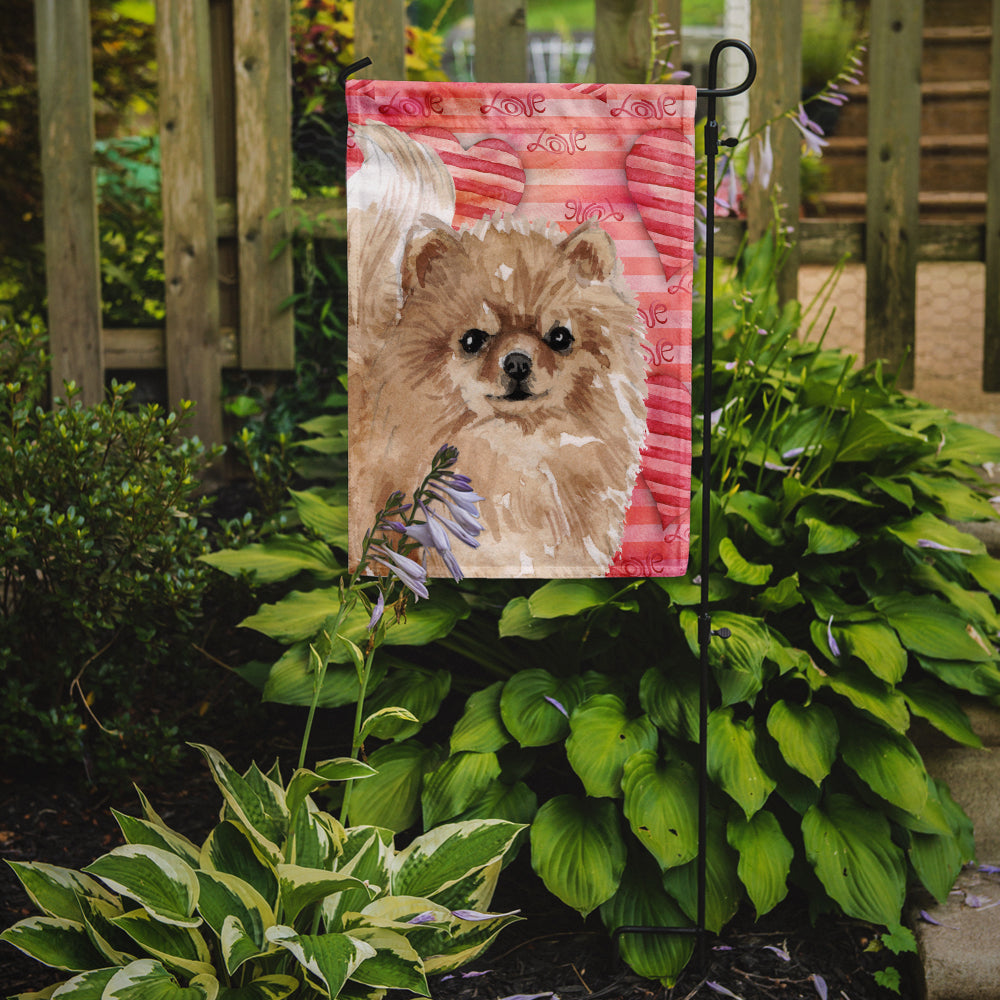 Pomeranian Love Flag Garden Size BB9495GF