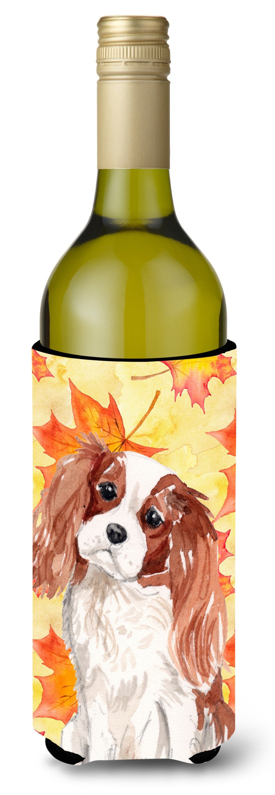 Blenheim Cavalier Spaniel Fall Wine Bottle Beverge Insulator Hugger BB9498LITERK by Caroline&#39;s Treasures