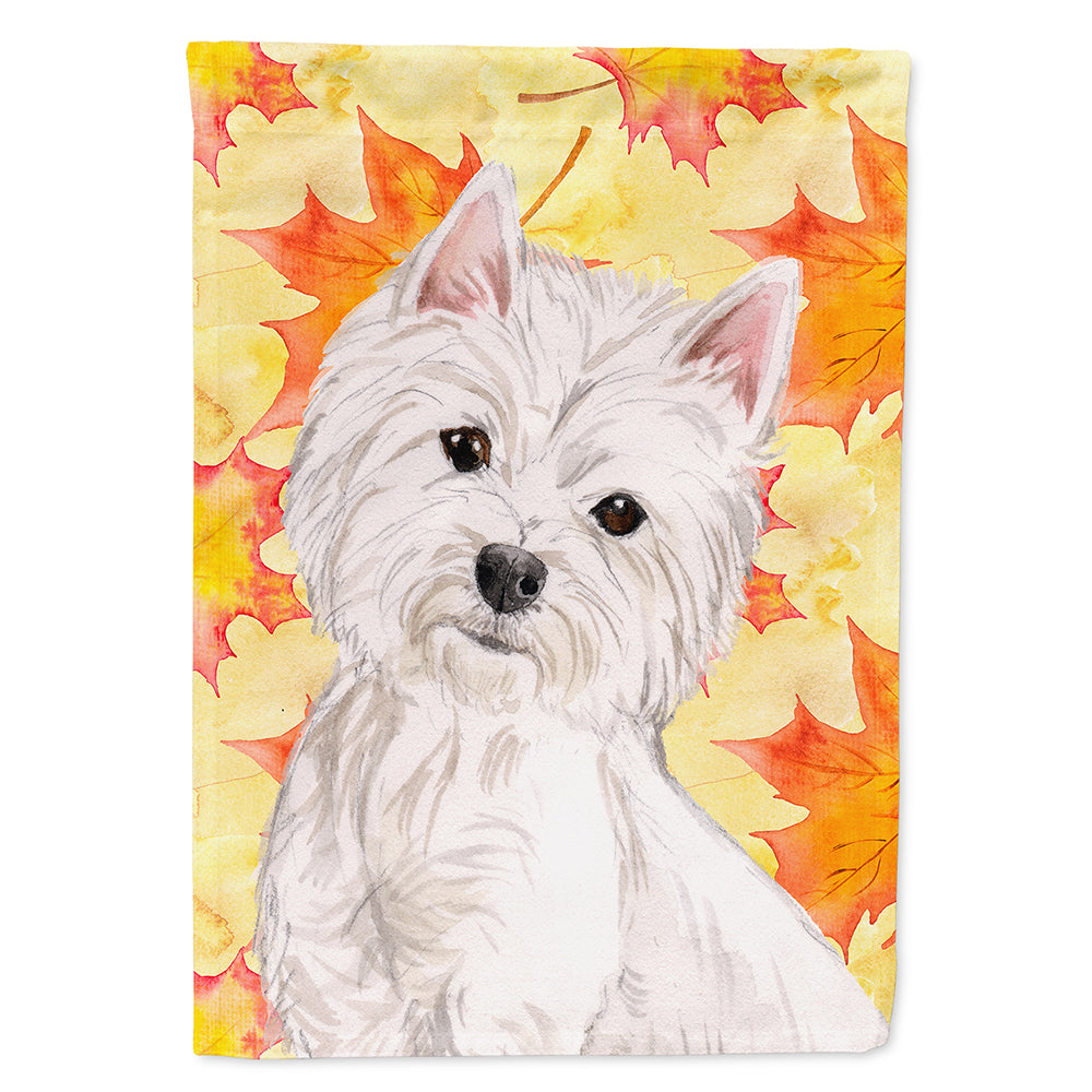 Westie Fall Flag Canvas House Size BB9499CHF  the-store.com.