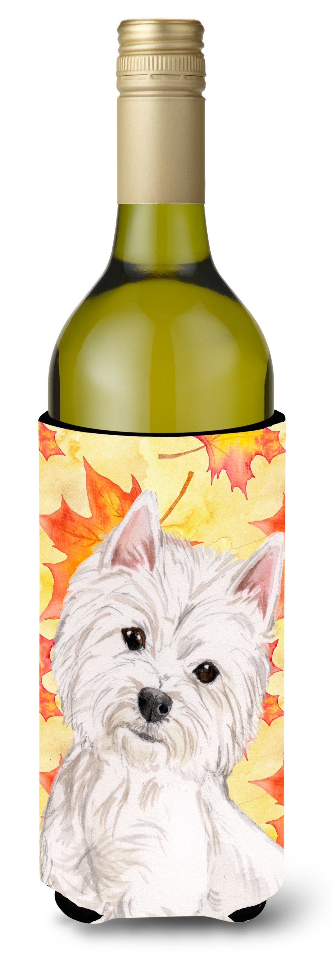 Westie Fall Wine Bottle Beverge Insulator Hugger BB9499LITERK by Caroline&#39;s Treasures