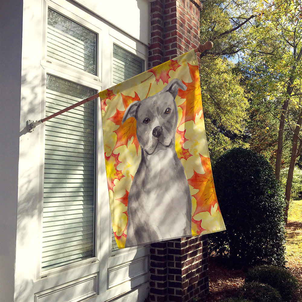 Staffordshire Bull Terrier Fall Flag Canvas House Size BB9500CHF  the-store.com.
