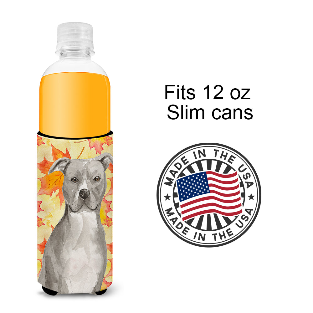 Staffordshire Bull Terrier Fall  Ultra Hugger for slim cans BB9500MUK  the-store.com.