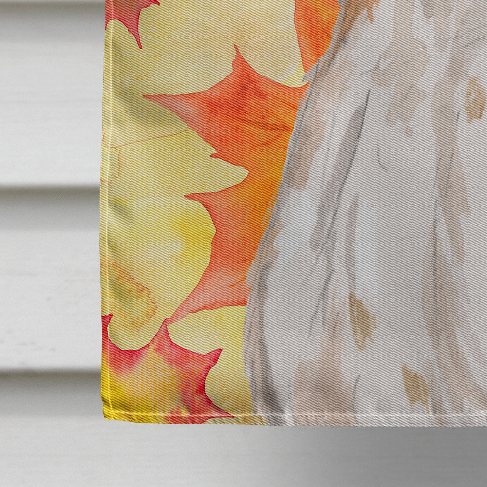 Brittany Spaniel Fall Flag Canvas House Size BB9504CHF