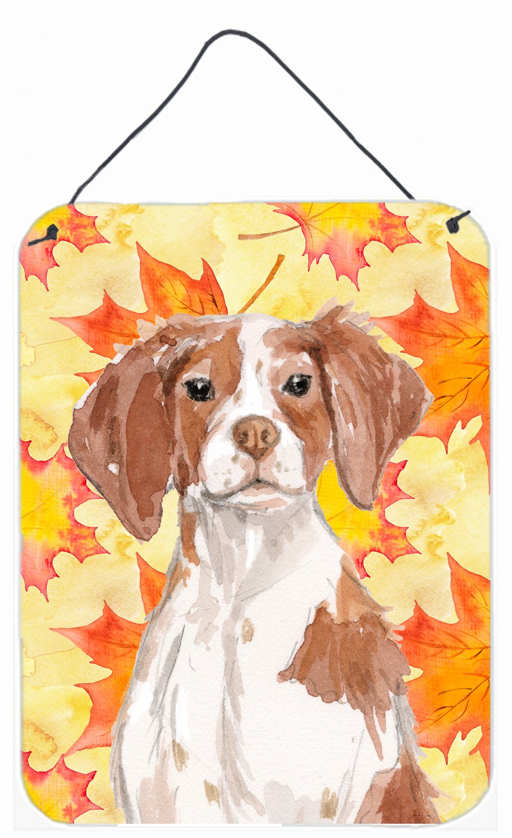 Brittany Spaniel Fall Wall or Door Hanging Prints BB9504DS1216 by Caroline's Treasures