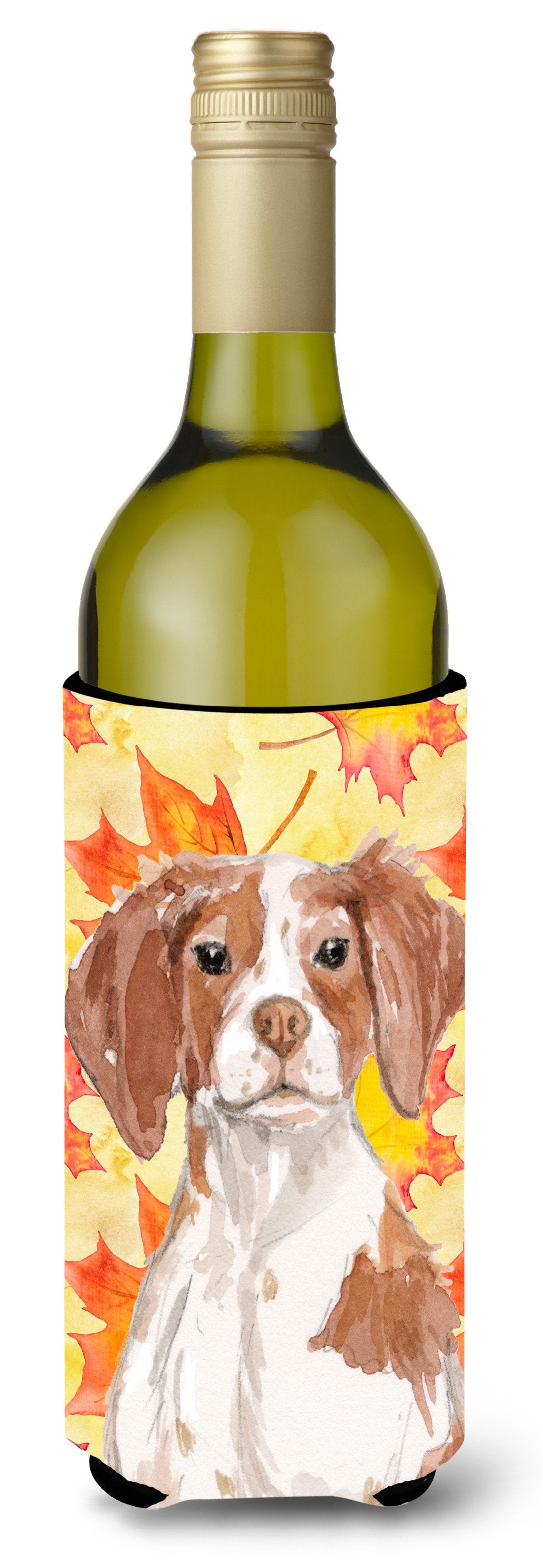 Brittany Spaniel Fall Wine Bottle Beverge Insulator Hugger BB9504LITERK by Caroline&#39;s Treasures