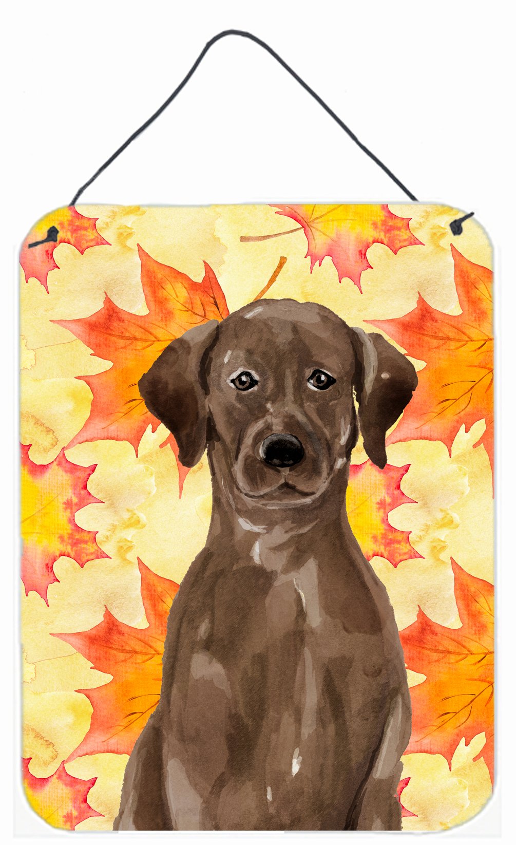 Chocolate Labrador Fall Wall or Door Hanging Prints BB9505DS1216 by Caroline&#39;s Treasures