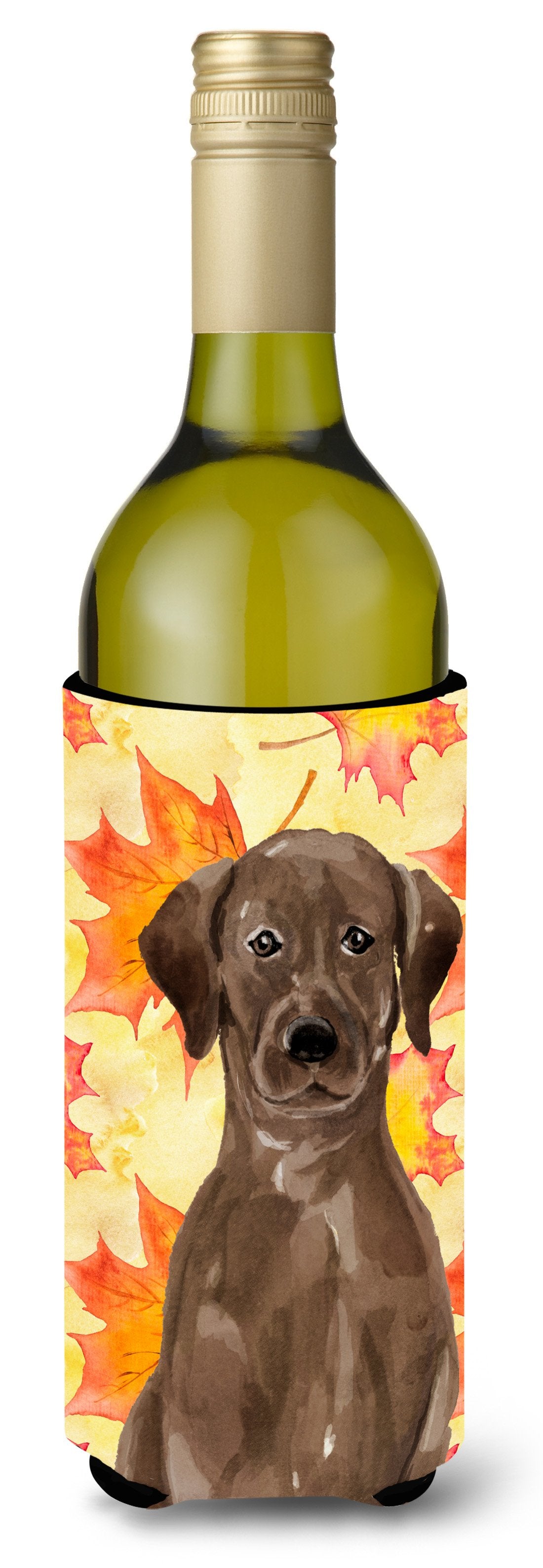 Chocolate Labrador Fall Wine Bottle Beverge Insulator Hugger BB9505LITERK by Caroline&#39;s Treasures