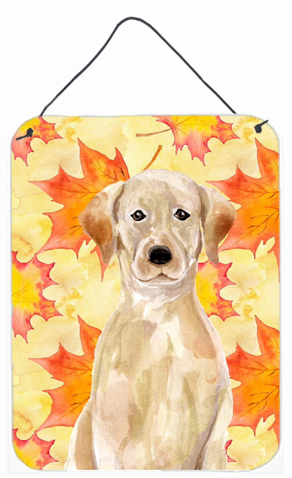 Yellow Labrador Fall Wall or Door Hanging Prints BB9506DS1216 by Caroline's Treasures