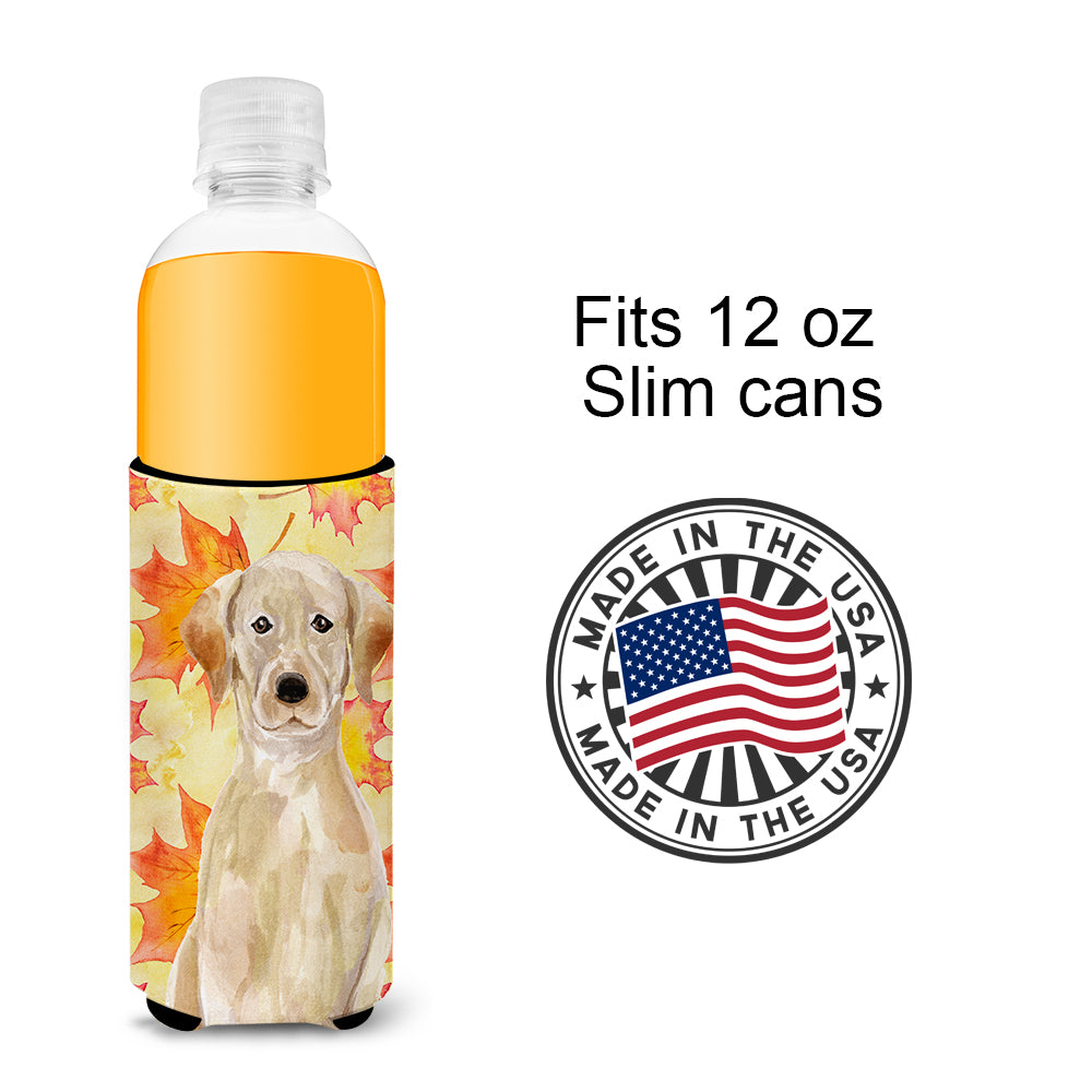 Yellow Labrador Fall  Ultra Hugger for slim cans BB9506MUK  the-store.com.