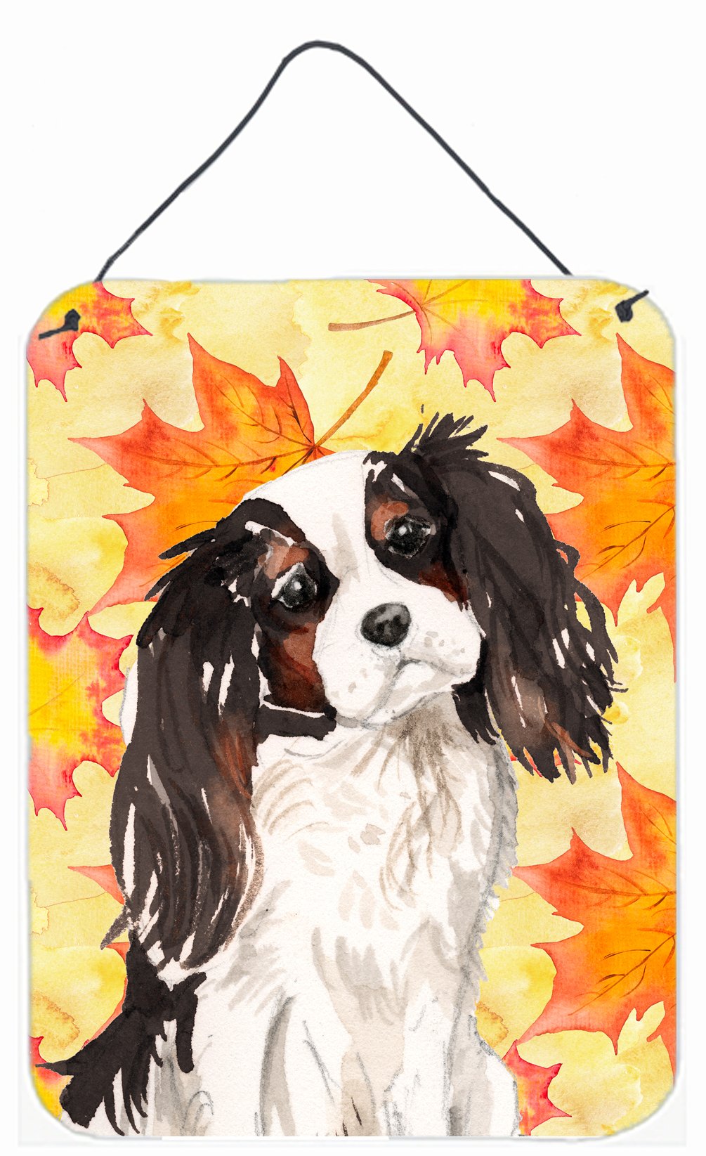 Tricolor Cavalier Spaniel Fall Wall or Door Hanging Prints BB9507DS1216 by Caroline&#39;s Treasures