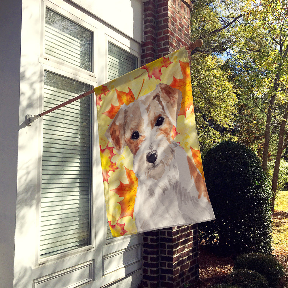 Wire Hair Jack Russell Fall Flag Canvas House Size BB9508CHF  the-store.com.