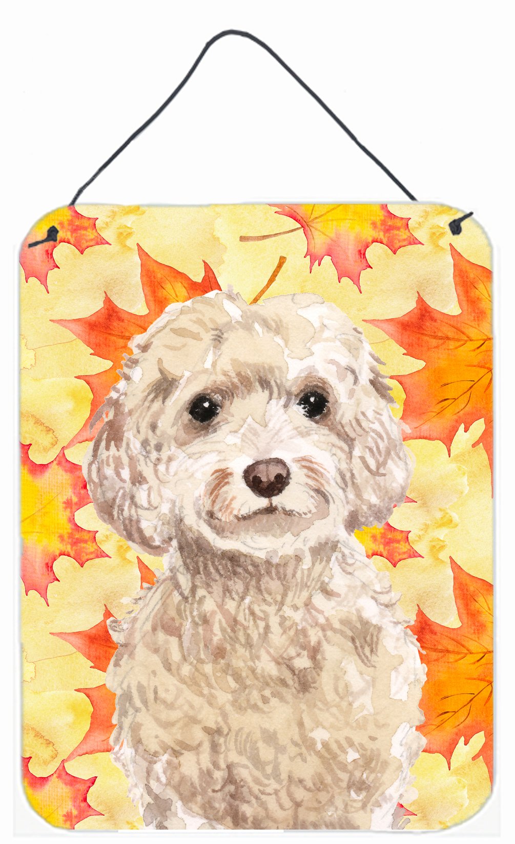 Champagne Cockapoo Fall Wall or Door Hanging Prints BB9515DS1216 by Caroline&#39;s Treasures