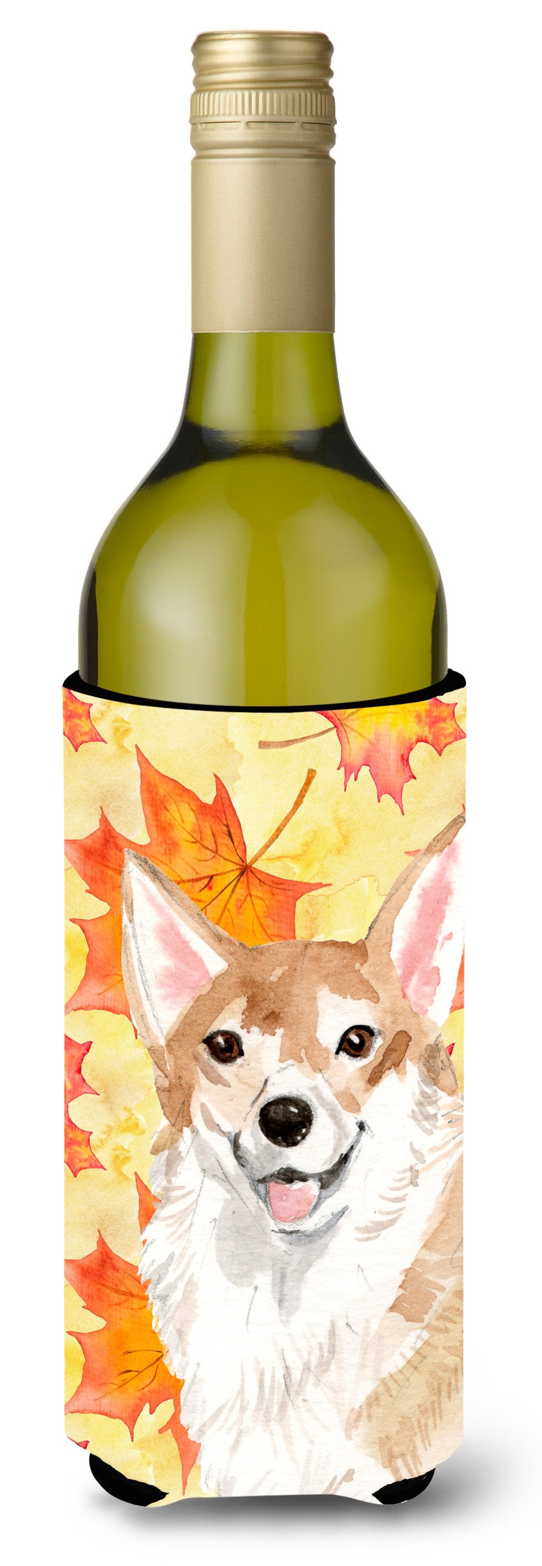 Corgi Fall Wine Bottle Beverge Insulator Hugger BB9519LITERK by Caroline&#39;s Treasures