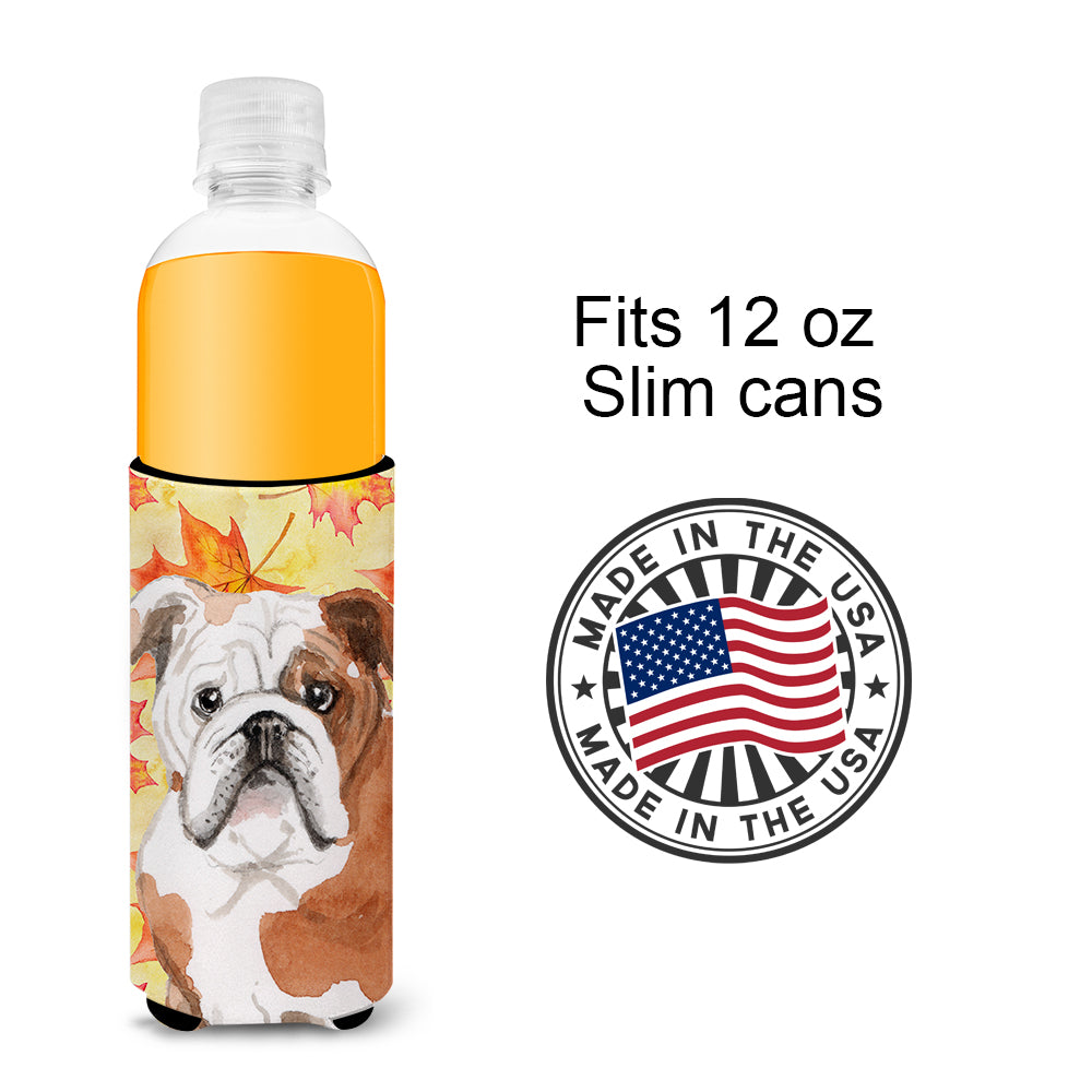 English Bulldog Fall  Ultra Hugger for slim cans BB9521MUK