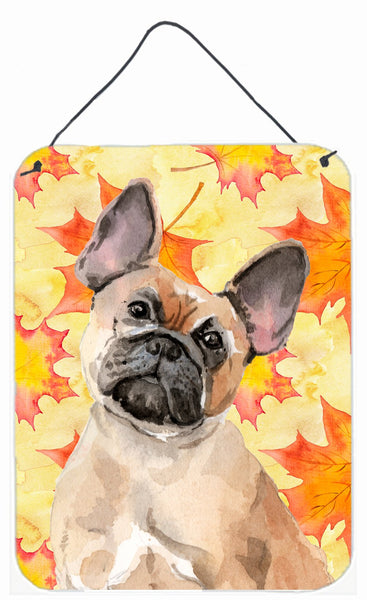 Fawn French Bulldog Fall Wall or Door Hanging Prints BB9522DS1216 by Caroline's Treasures