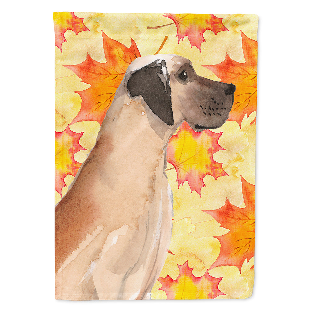 Fawn Natural Great Dane Fall Flag Canvas House Size BB9524CHF
