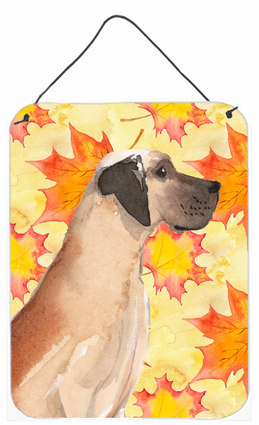 Fawn Natural Great Dane Fall Wall or Door Hanging Prints BB9524DS1216 by Caroline&#39;s Treasures