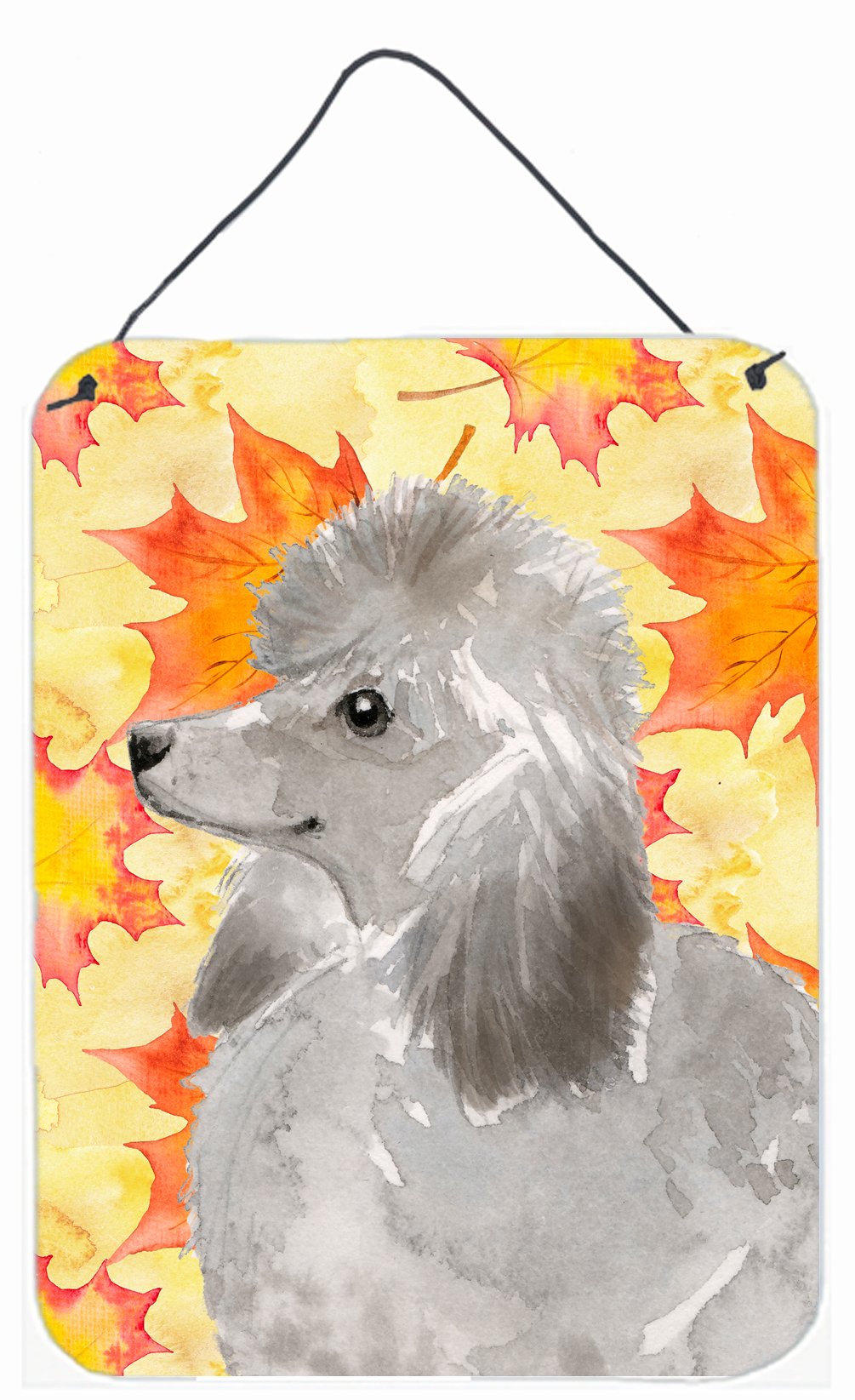 Grey Standard Poodle Fall Wall or Door Hanging Prints BB9525DS1216 by Caroline&#39;s Treasures