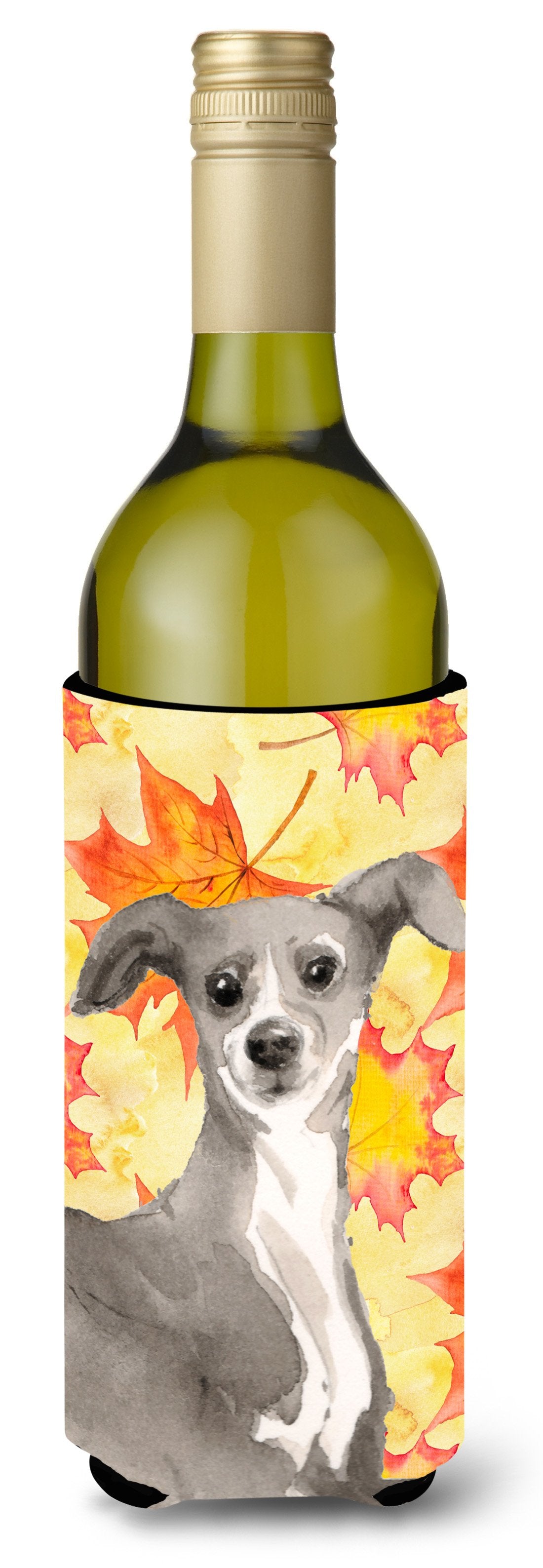 Italian Greyhound Fall Wine Bottle Beverge Insulator Hugger BB9527LITERK by Caroline&#39;s Treasures
