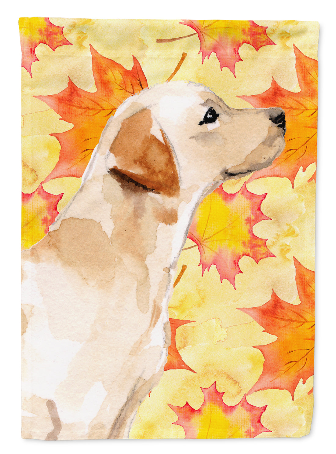 Yellow Labrador #2 Fall Flag Canvas House Size BB9528CHF  the-store.com.
