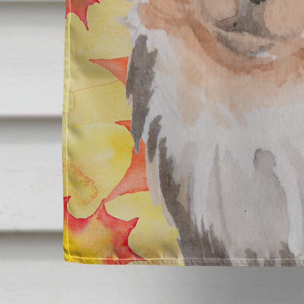 Long Haired Chihuahua Fall Flag Canvas House Size BB9529CHF