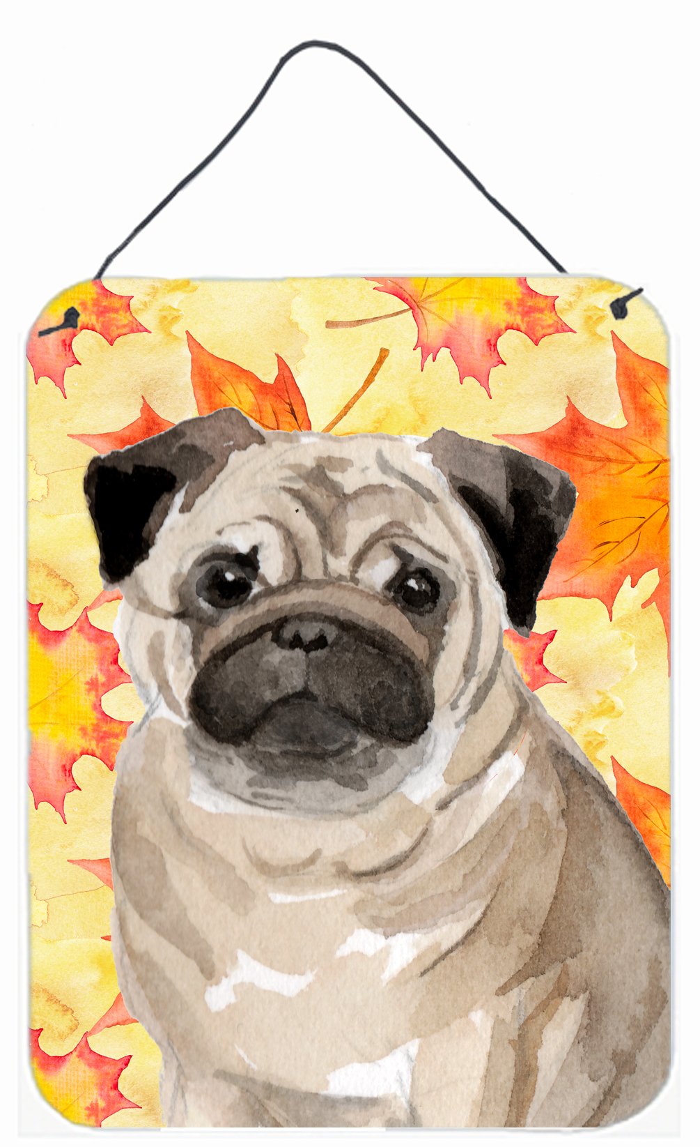 Fawn Pug Fall Wall or Door Hanging Prints BB9531DS1216 by Caroline&#39;s Treasures