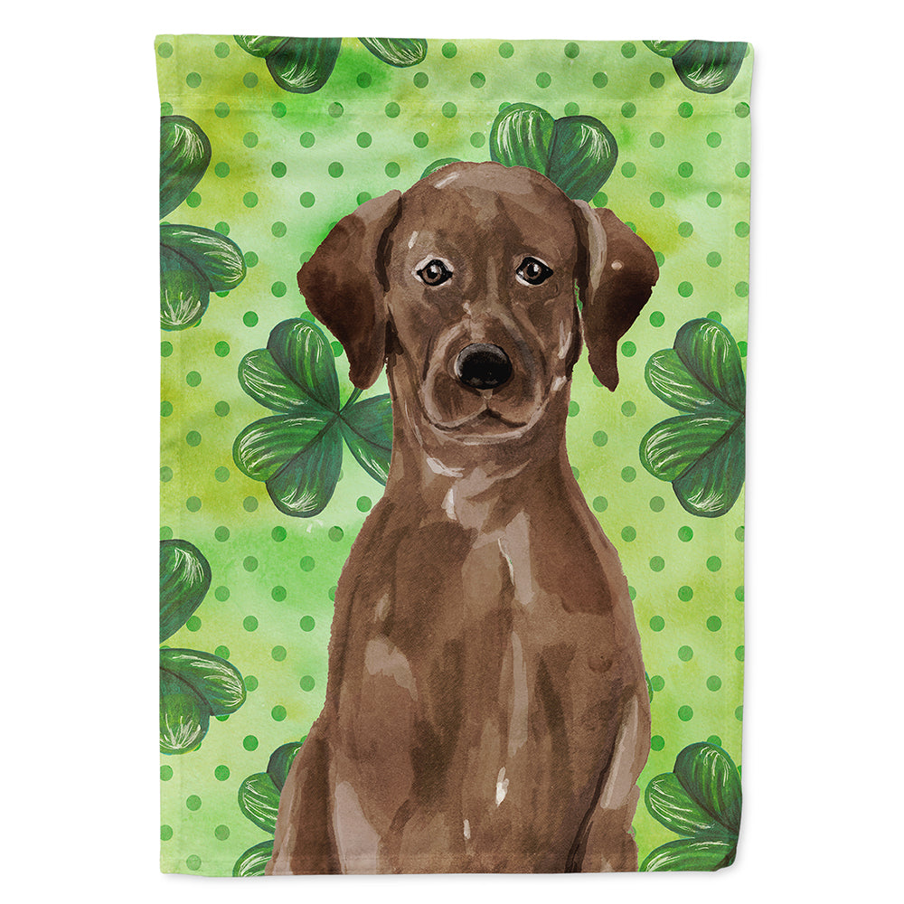 Chocolate Labrador St. Patrick's Flag Canvas House Size BB9540CHF