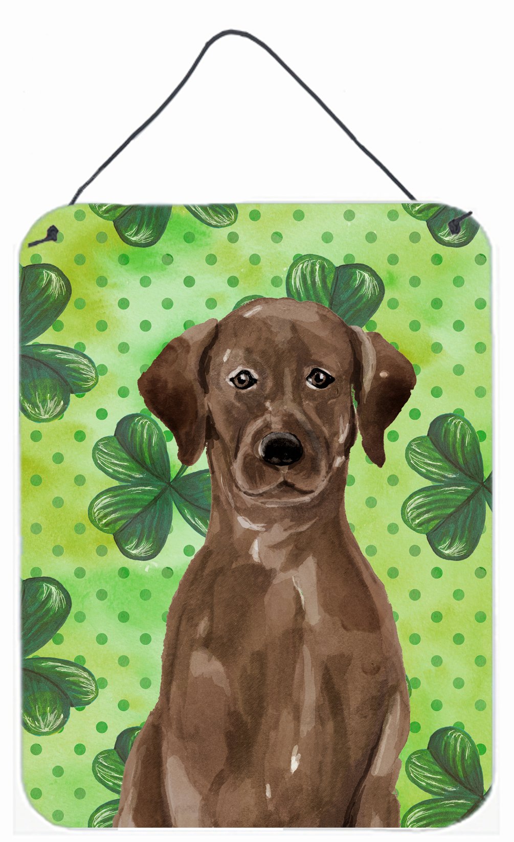 Chocolate Labrador St. Patrick's Wall or Door Hanging Prints BB9540DS1216 by Caroline's Treasures