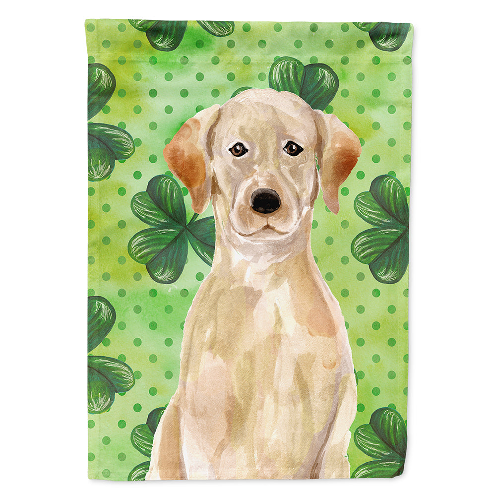 Yellow Labrador St. Patrick's Flag Canvas House Size BB9541CHF  the-store.com.