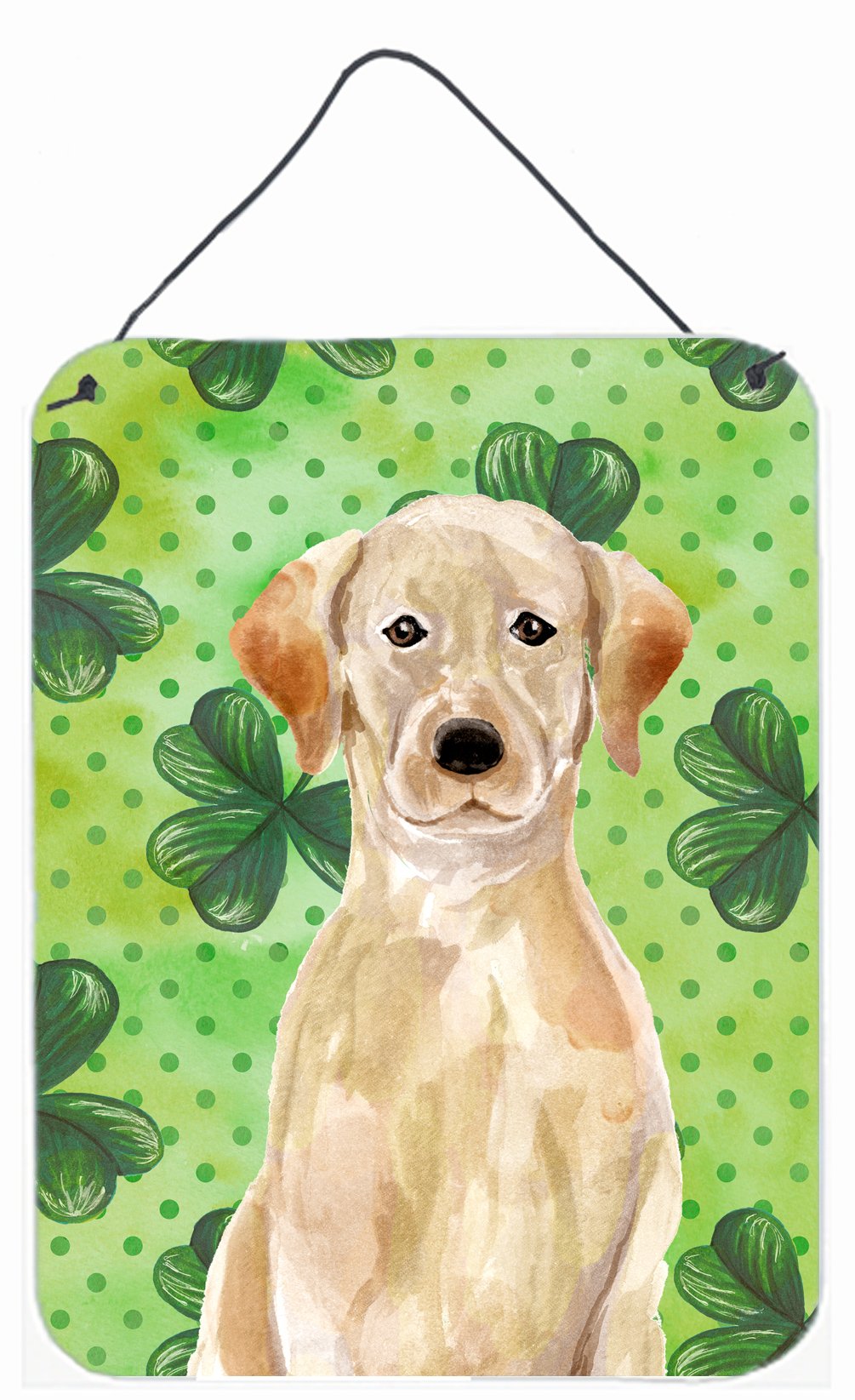 Yellow Labrador St. Patrick's Wall or Door Hanging Prints BB9541DS1216 by Caroline's Treasures