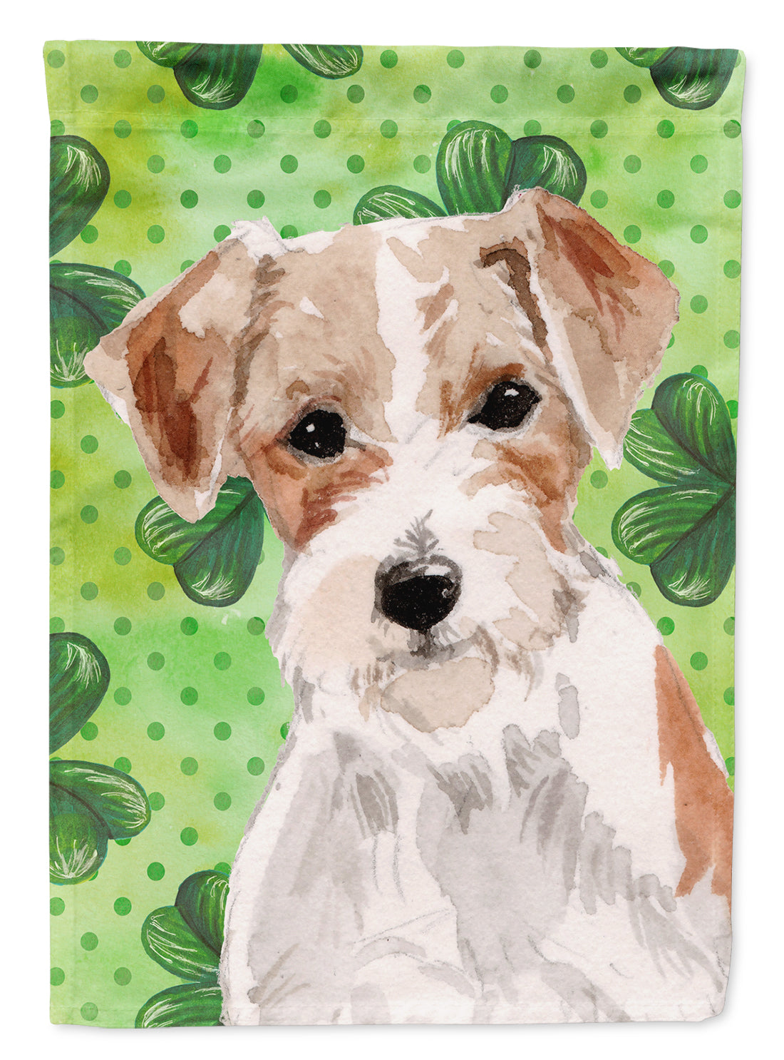 Wire Hair Jack Russell St. Patrick's Flag Garden Size BB9543GF
