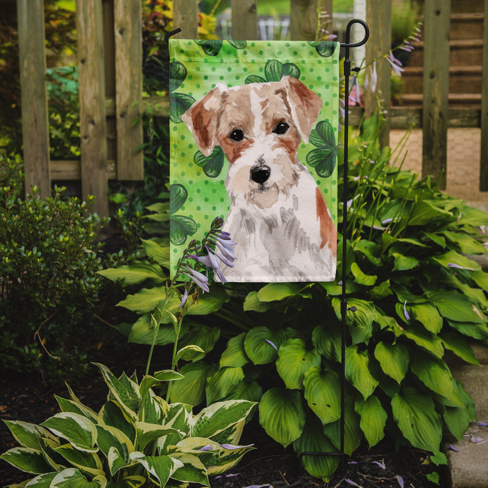 Wire Hair Jack Russell St. Patrick's Flag Garden Size BB9543GF