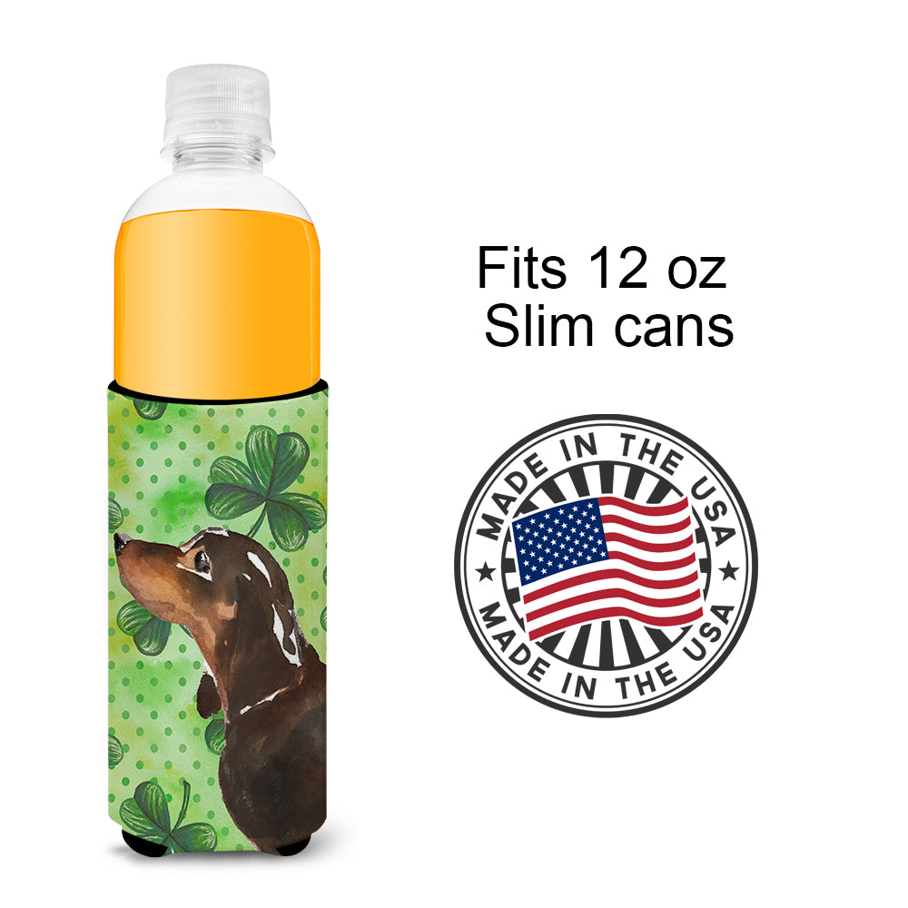Black and Tan Dachshund St. Patrick's  Ultra Hugger for slim cans BB9545MUK