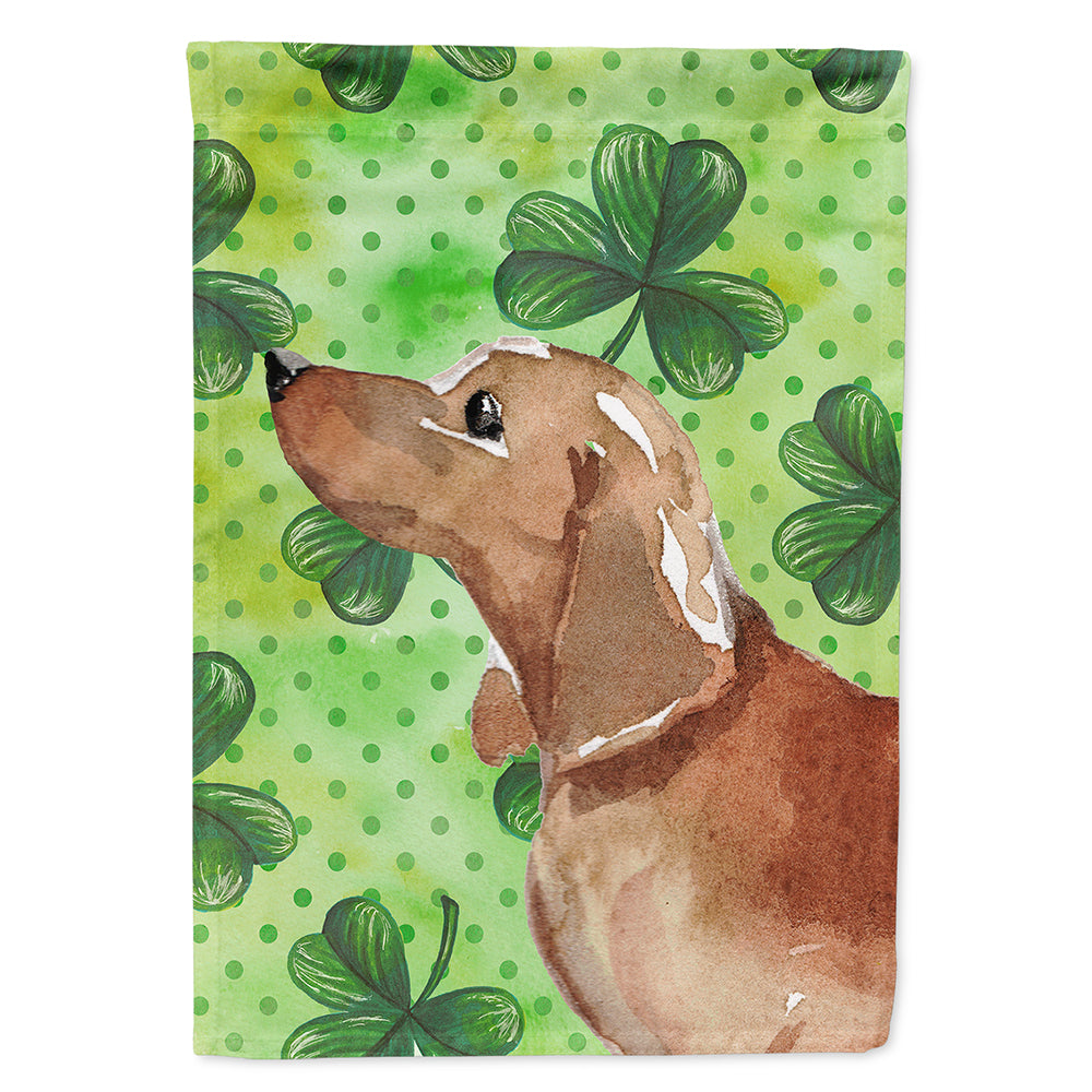 Red Tan Dachshund St. Patrick&#39;s Flag Canvas House Size BB9546CHF  the-store.com.