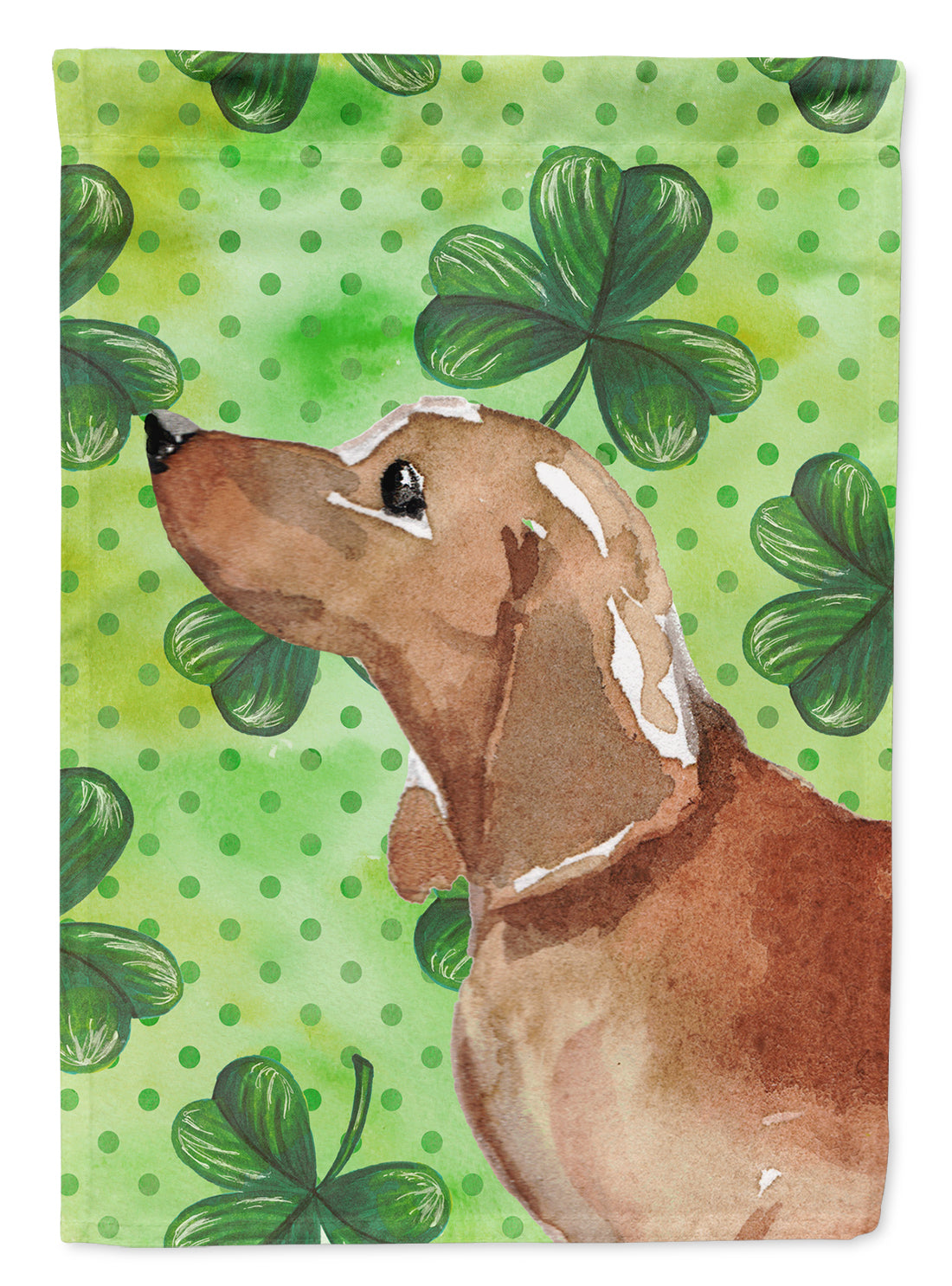 Red Tan Dachshund St. Patrick&#39;s Flag Garden Size BB9546GF  the-store.com.