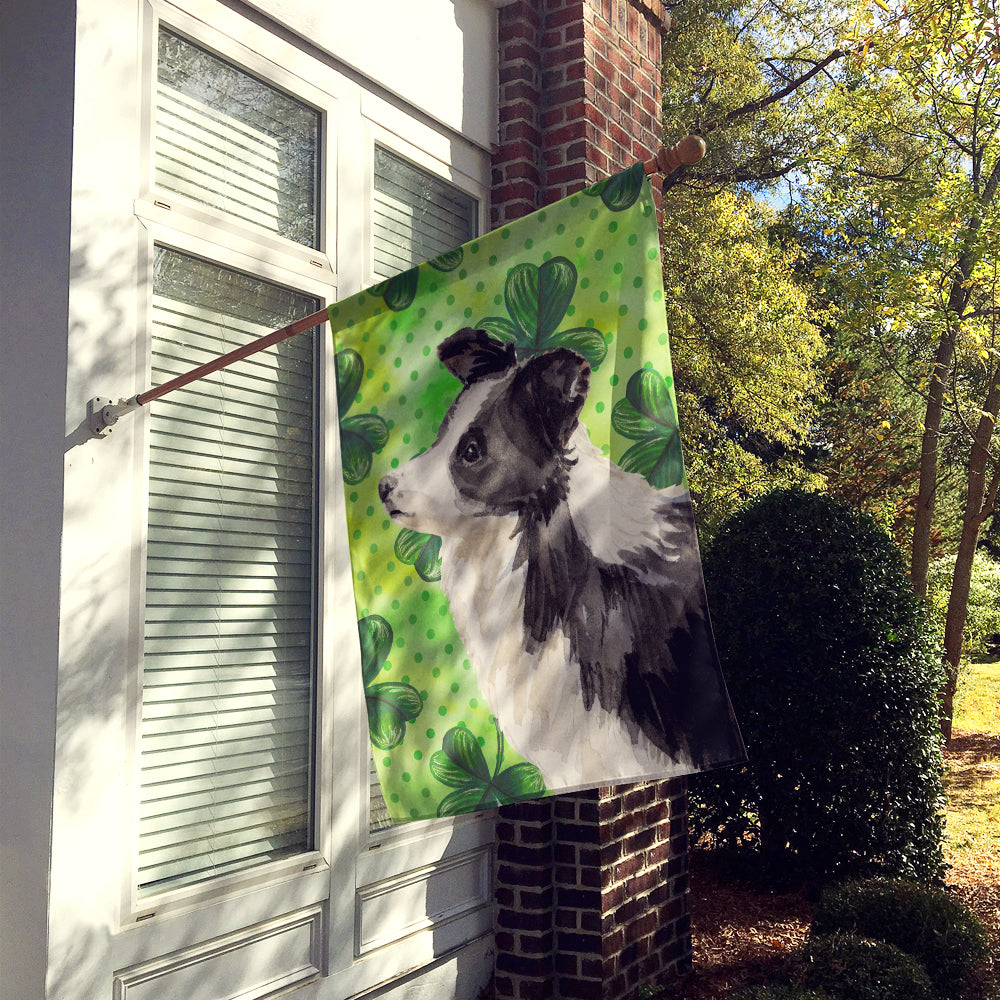 Border Collie St. Patrick's Flag Canvas House Size BB9548CHF  the-store.com.