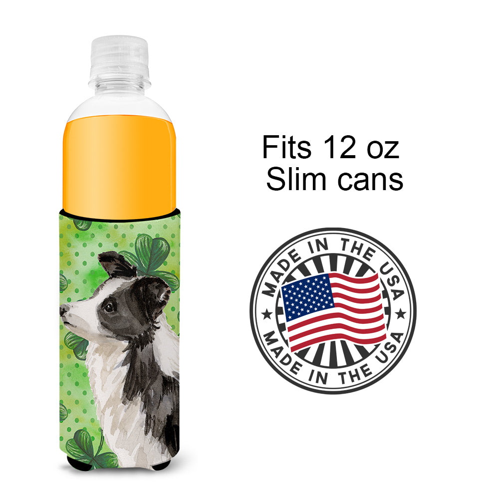Border Collie St. Patrick's  Ultra Hugger for slim cans BB9548MUK  the-store.com.