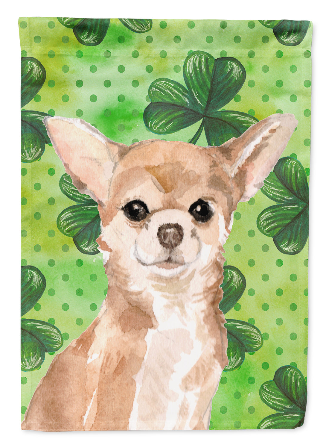Chihuahua St. Patrick&#39;s Flag Canvas House Size BB9551CHF